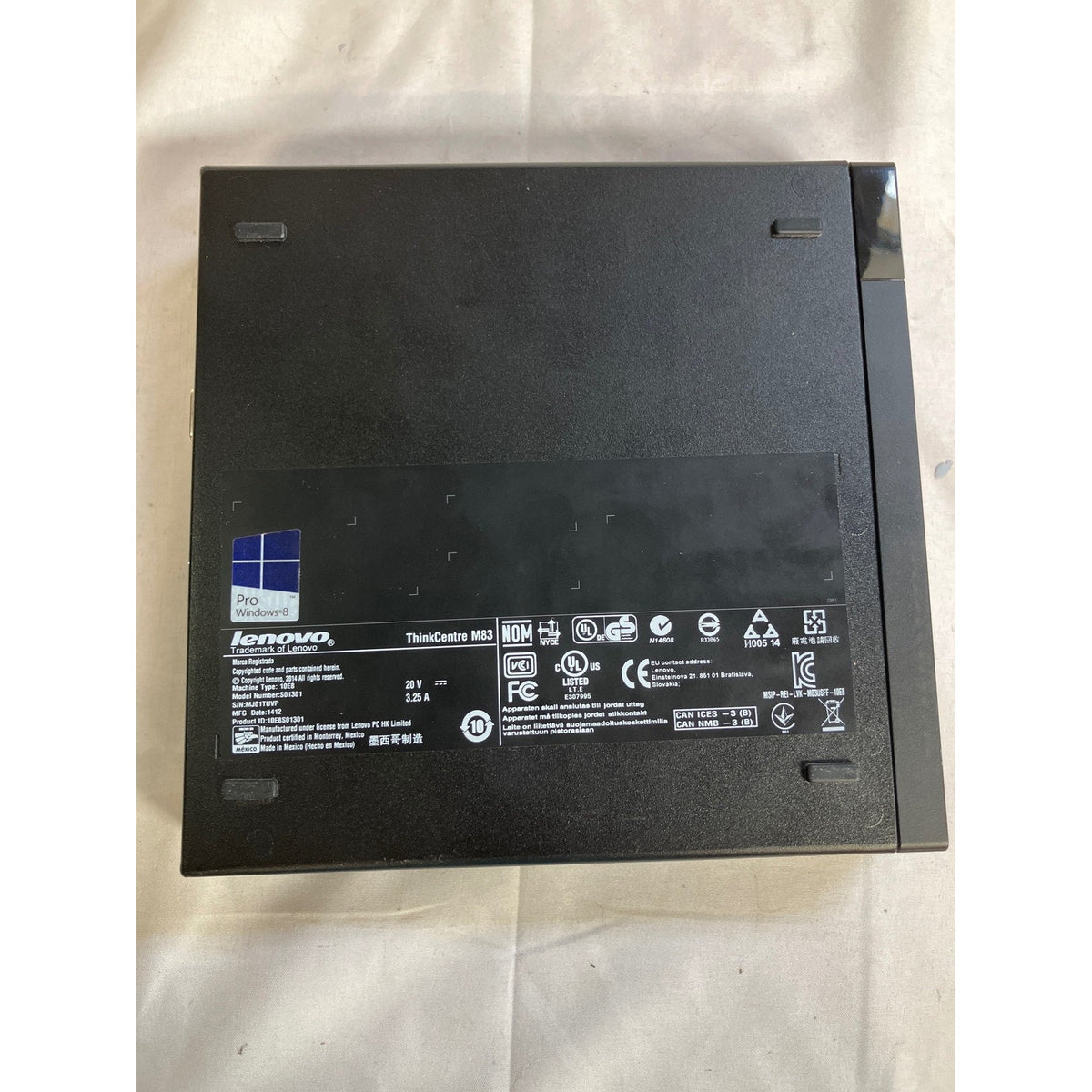 Lenovo ThinkCentre M83 Micro Pentium G3220 2.6GHz 8 GB No Drive FOR PARTS/REPAIR