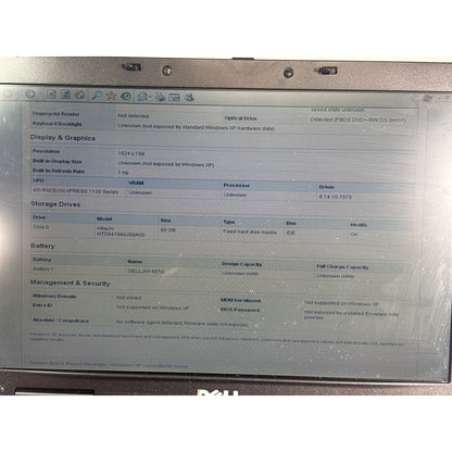 Dell Vostro 1000 15.4" AMD Athlon 64 X2 TK-53 1GB 60GB HDD