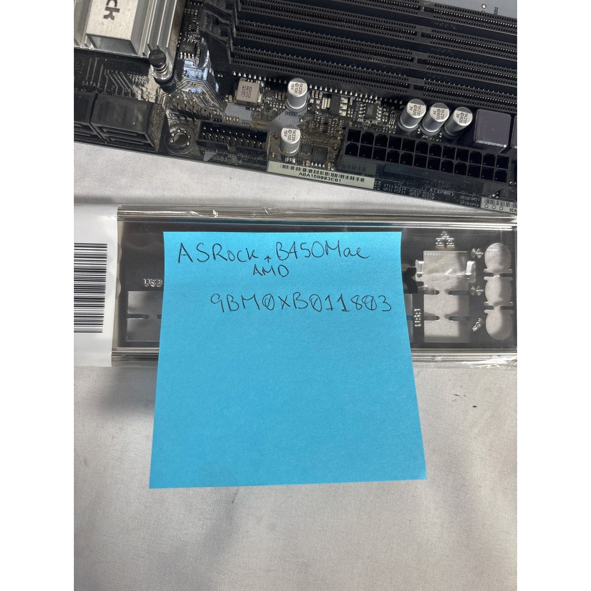 ASRock B450M/ac AM4 Micro ATX Motherboard Untested AS IS FOR PARTS