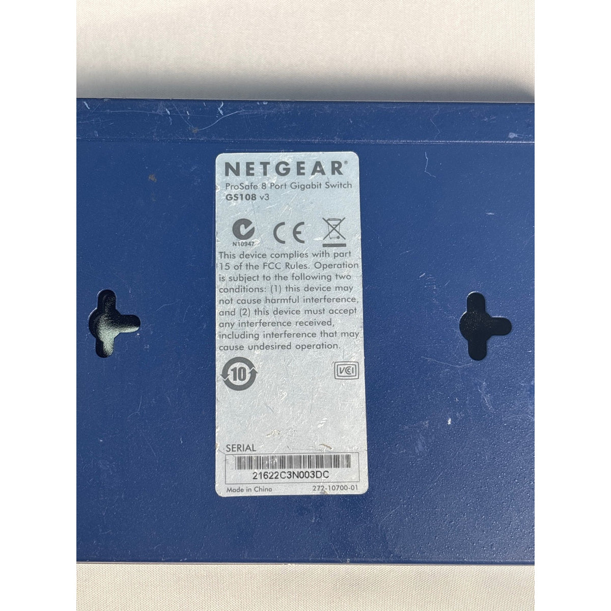 Netgear ProSafe GS108 v3 8-Port Gigabit Ethernet Switch Blue