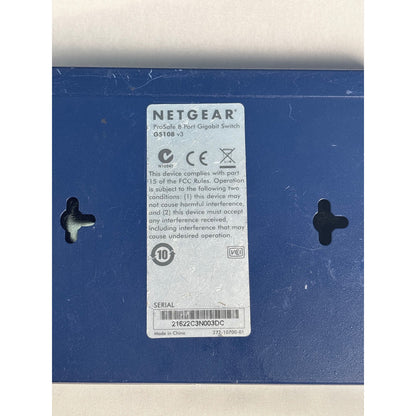 Netgear ProSafe GS108 v3 8-Port Gigabit Ethernet Switch Blue
