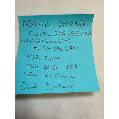 ASUSTeK UX305FA Intel Core M-5Y10c 8GB 256GB SSD 13.3"