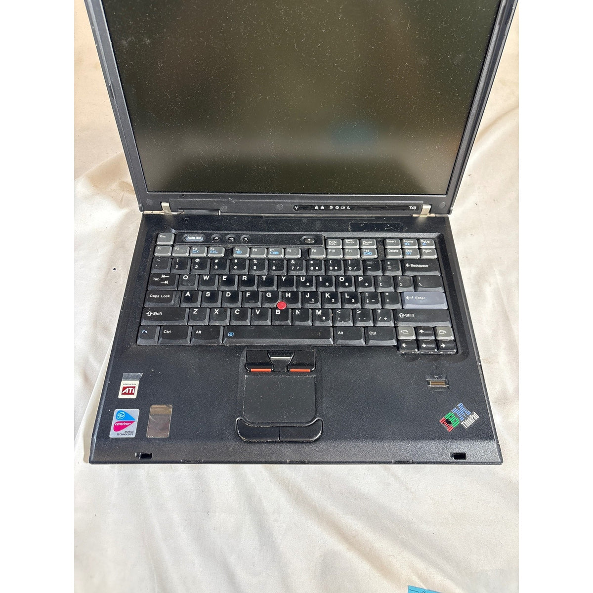 IBM ThinkPad T43 Intel Pentium M 1.86GHz 1GB No Drive 14.1" FOR PARTS/REPAIR