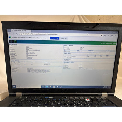 Lenovo ThinkPad T510 i5 M520 2.4GHz 4GB 500GB HDD 15.6" No Battery