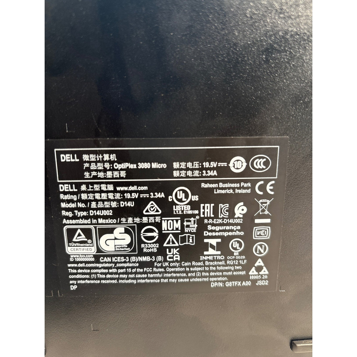 Dell OptiPlex 3080 Micro i3-10100T 3GHz 8GB 512GB NVMe SSD Win11