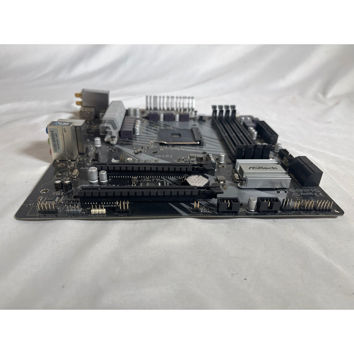 ASRock B450M/ac AM4 Micro ATX Motherboard Untested AS IS FOR PARTS