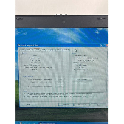 Toshiba Satellite M45-S351 Pentium M 1.79GHz 1GB RAM 93GB HDD 15.4" WinXP